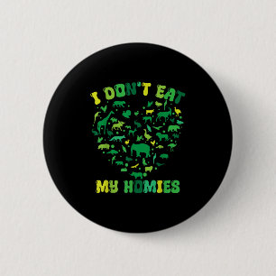 Badge Rond 5 Cm Coeur super végétarien Je ne mange pas mes maisons