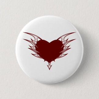 Badge Rond 5 Cm coeur tribal