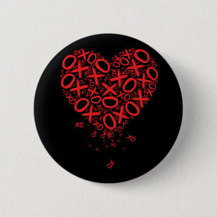 Badge Rond 5 Cm Coeur XOXO