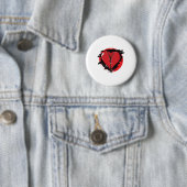Badge Rond 5 Cm Coeur Zipper (En situation)