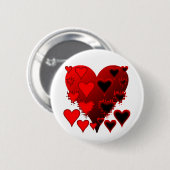 Badge Rond 5 Cm Cœurs (Devant & derrière)