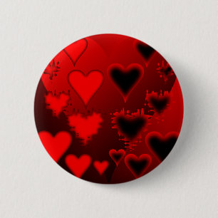 Badge Rond 5 Cm Coeurs