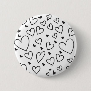 Badge Rond 5 Cm Coeurs