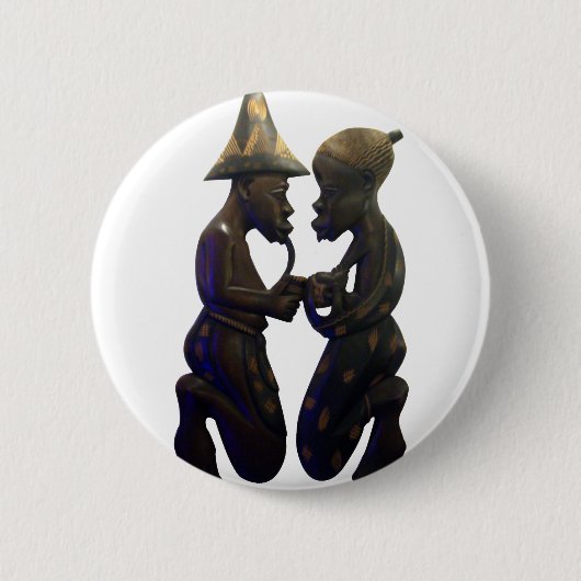Badge Rond 5 Cm Coeurs Africains : Un Beau Moment (Devant)