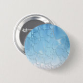 Badge Rond 5 Cm Coeurs bleus Abstraits (Devant & derrière)