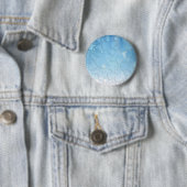 Badge Rond 5 Cm Coeurs bleus Abstraits (En situation)