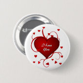Badge Rond 5 Cm Coeurs d'amour (Devant & derrière)