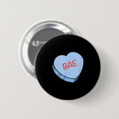 Badge Rond 5 Cm Cœurs de conversation de la Saint-Valentin «bae» (Devant & derrière)