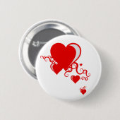 Badge Rond 5 Cm coeurs de gribouillis (Devant & derrière)