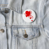 Badge Rond 5 Cm coeurs de gribouillis (En situation)
