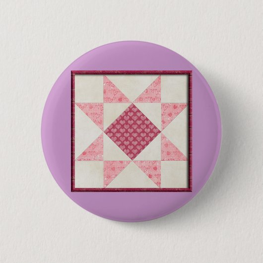 Badge Rond 5 Cm Coeurs d'édredon d'amour (Devant)