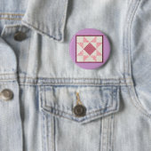 Badge Rond 5 Cm Coeurs d'édredon d'amour (En situation)