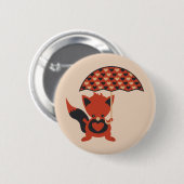 Badge Rond 5 Cm Coeurs Foxy (Devant & derrière)