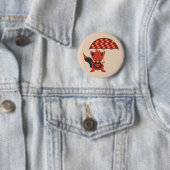 Badge Rond 5 Cm Coeurs Foxy (En situation)