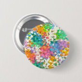 Badge Rond 5 Cm Coeurs Pastel Confetti (Devant & derrière)