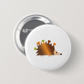 Badge Rond 5 Cm Coeurs sur un hérisson (Devant & derrière)