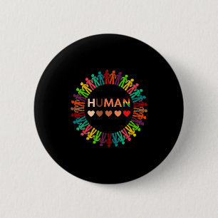 Badge Rond 5 Cm Cœurs tout compris pour la justice raciale Blm &am