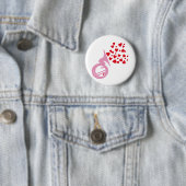 Badge Rond 5 Cm Coeurs Tuba (En situation)