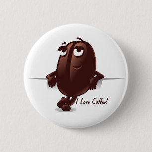 Badge Rond 5 Cm Coffee Button