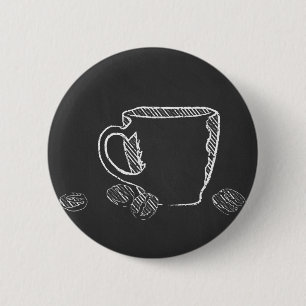 BADGE ROND 5 CM COFFEE CUP