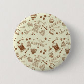 Badge Rond 5 Cm Coffee pattern (Devant)