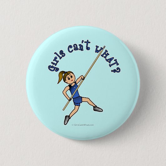 Badge Rond 5 Cm Coffre-fort - Bleu (clair) (Devant)