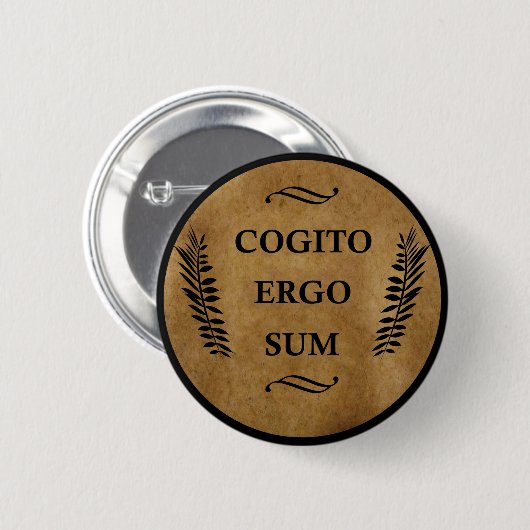Badge Rond 5 Cm Cogito (Devant & derrière)