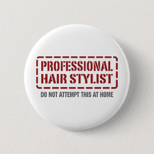 Badge Rond 5 Cm Coiffeur professionnel