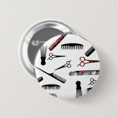 Badge Rond 5 Cm Coiffure naturelle rouge noir (Devant & derrière)