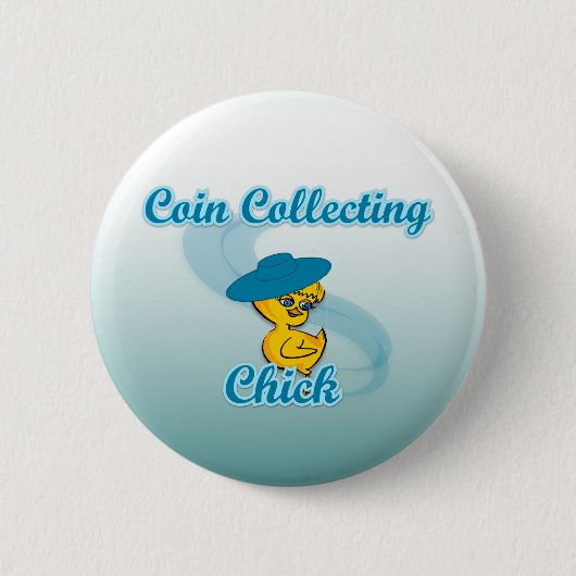 Badge Rond 5 Cm Coin Collecting Chick #3 (Devant)