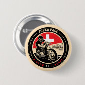 Badge Rond 5 Cm Col Furka | Suisse | Motorcycle (Devant & derrière)