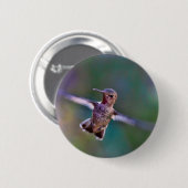 Badge Rond 5 Cm Colibri (Devant & derrière)