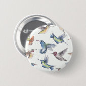 Badge Rond 5 Cm Colibri (Devant & derrière)