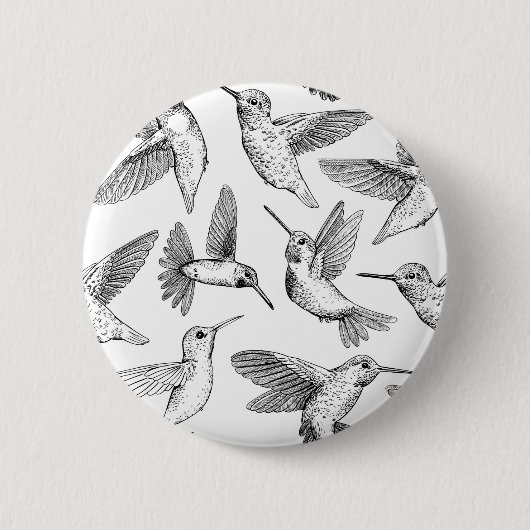 Badge Rond 5 Cm Colibri (Devant)
