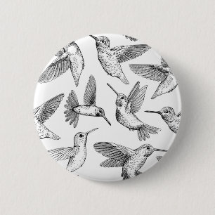 Badge Rond 5 Cm Colibri