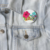 Badge Rond 5 Cm Colibri (En situation)