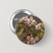 Badge Rond 5 Cm Colibri et fleurs d'Apple (Devant & derrière)