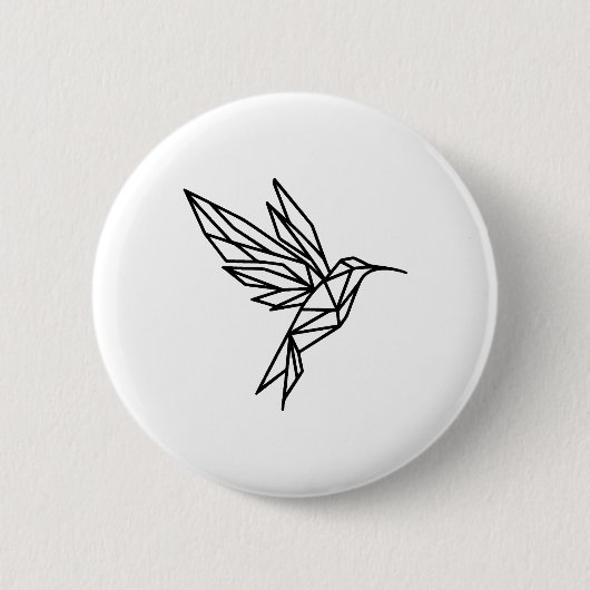Badge Rond 5 Cm Colibri géométrique (Devant)