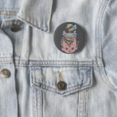 Badge Rond 5 Cm Collage couleur PEBBLES™ (En situation)