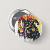 Badge Rond 5 Cm Collage d'art de la ligne Batman (Devant & derrière)