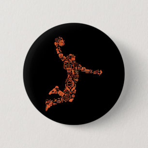 Badge Rond 5 Cm Collage de basket-ball