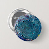 Badge Rond 5 Cm Collage de Crayon fondu Abstrait du coeur (Devant & derrière)