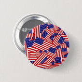 Badge Rond 5 Cm Collage de drapeau américain (Devant & derrière)