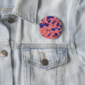 Badge Rond 5 Cm Collage de drapeau américain (En situation)