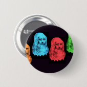 Badge Rond 5 Cm Collage de Leonardo da Vinci (Devant & derrière)