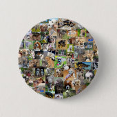 Badge Rond 5 Cm Collage de photos de chiens, (Devant)