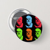 Badge Rond 5 Cm Collage de Socrates (Devant & derrière)