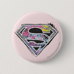 Badge Rond 5 Cm Collage du logo Supergirl