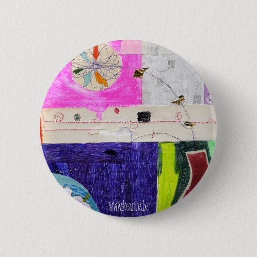 Badge Rond 5 Cm collage_flower_button (Devant)