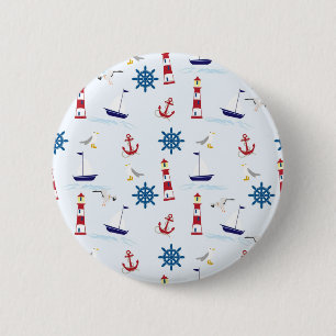 Badge Rond 5 Cm Collage nautique